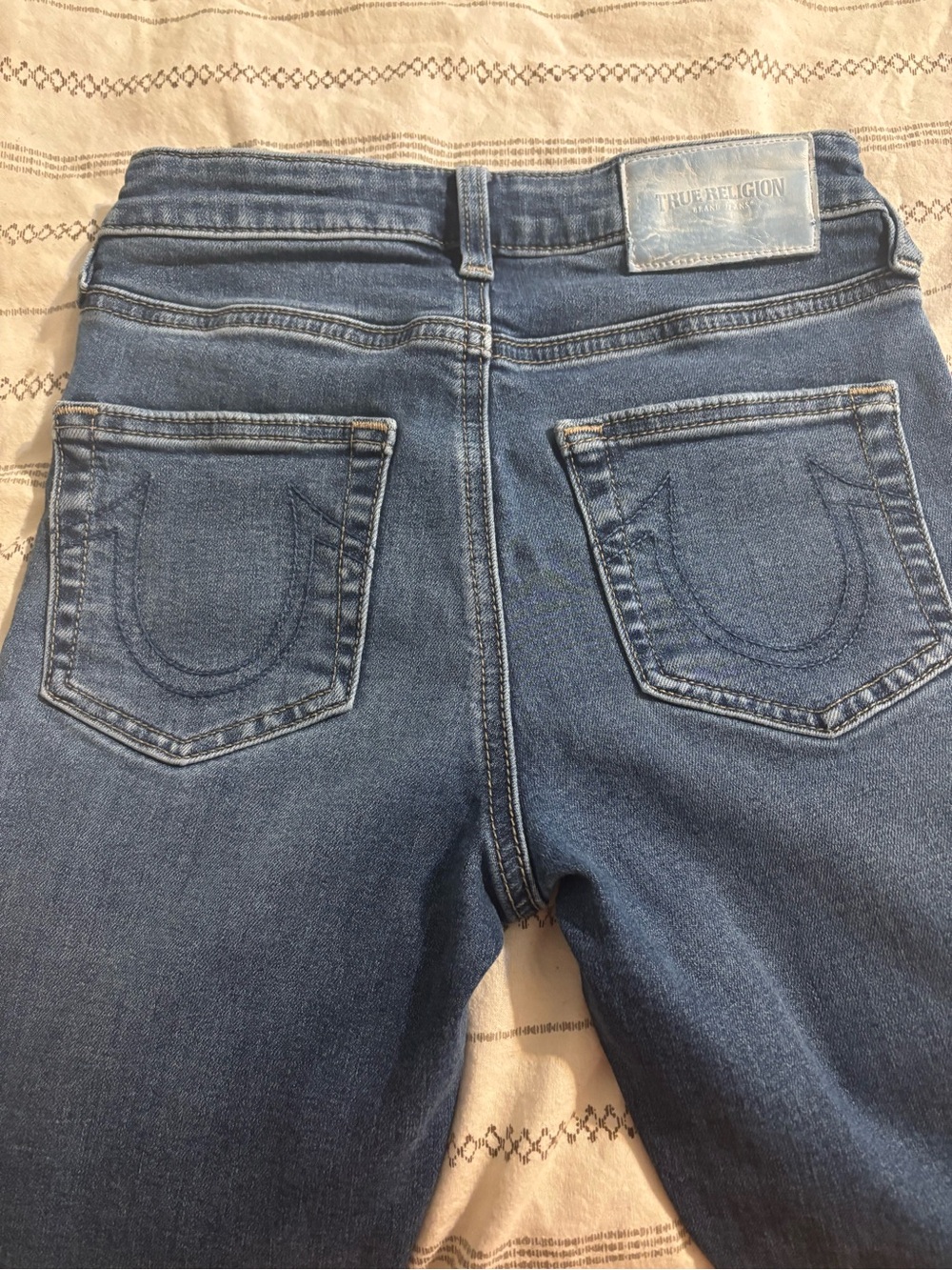 True Religion Slim Straight Blue Denim Jeans